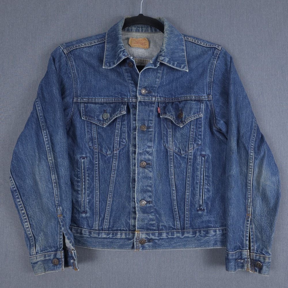 Vintage Levis Denim Trucker Jacket‎ Size 42 Faded Blue Type 3 III 80s 70506-0216